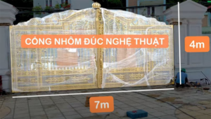 cổng nhôm đúc siêu to